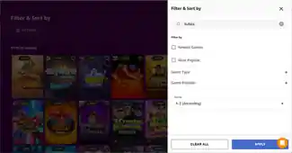 Super Slots Lobby Filters