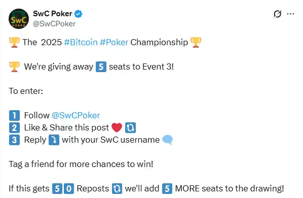 Follow the instructions for a chance to win a free BPC entry