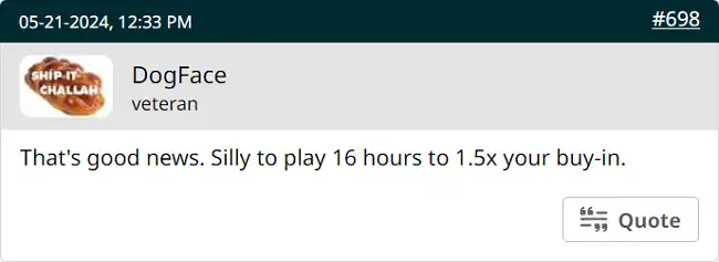 2+2 Post About WSOP Payouts