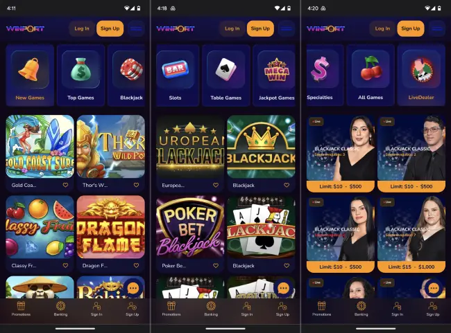 WinPort Casino Mobile Gambling