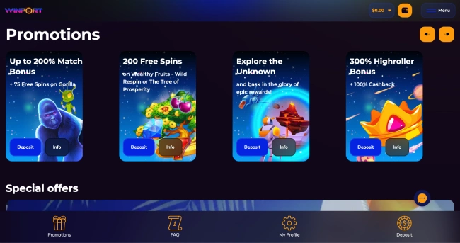 WinPort Casino Promotions