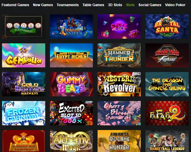 Hundreds of slots populate the XBet Casino