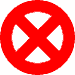 Red Circle With “X”