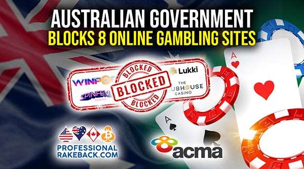 ACMA Blocks 8 Gambling Sites