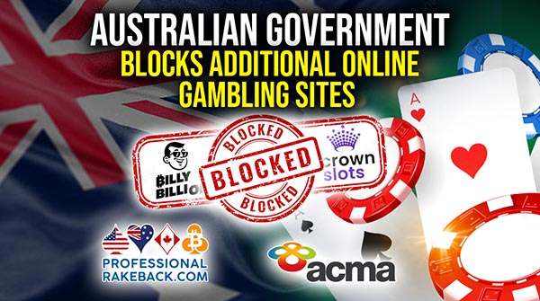 ACMA Blocks 2 Gambling Sites