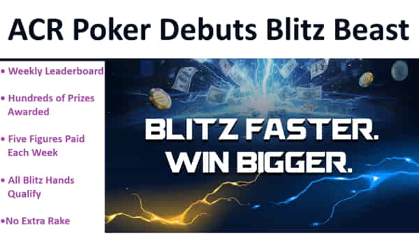Blitz Beast Leaderboard Building on the success of the weekly Beast cash game leaderboard, ACR Poker has started a new Blitz Beast solely for players of Blitz fast-fold poker
