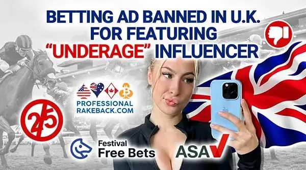 The Advertising Standards Authority in the UK has found fault with one of Astrid Wett's ads for FestivalFreeBets.com