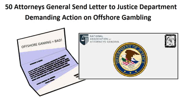 50 attorneys general in the United States have sent a letter to the Department of Justice seeking their assistance in combatting offshore gambling