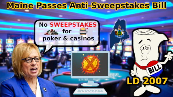 With LD 2007, Maine now prohibits online sweepstakes gaming