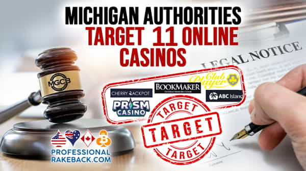 The Michigan Gaming Control Board has set its sights on 11 online gaming providers