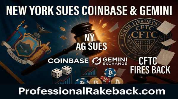 New York is suing Coinbase because it feels the company's sports-related contracts are a kind of sports betting