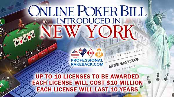 New York State Senator Addabbo has introduced SB 9226 to make online poker legal within the state