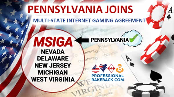 Pennsylvania is the sixth state to enter the Multi-State Internet Gaming Agreement