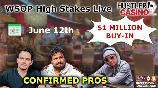 This year's Million Dollar Game Hustler Casino Live broadcast will occur in Las Vegas
