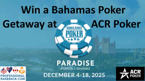 There are 72 x $30,000 WSOP Paradise packages available to win at ACR
