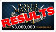 Poker Maximus VI Tournament Results [www.ProfRB.com]