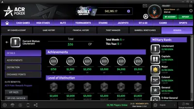 You can view your Elite Benefits rewards directly in the poker software