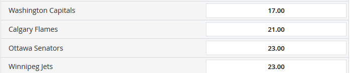 NHL Betting Lines